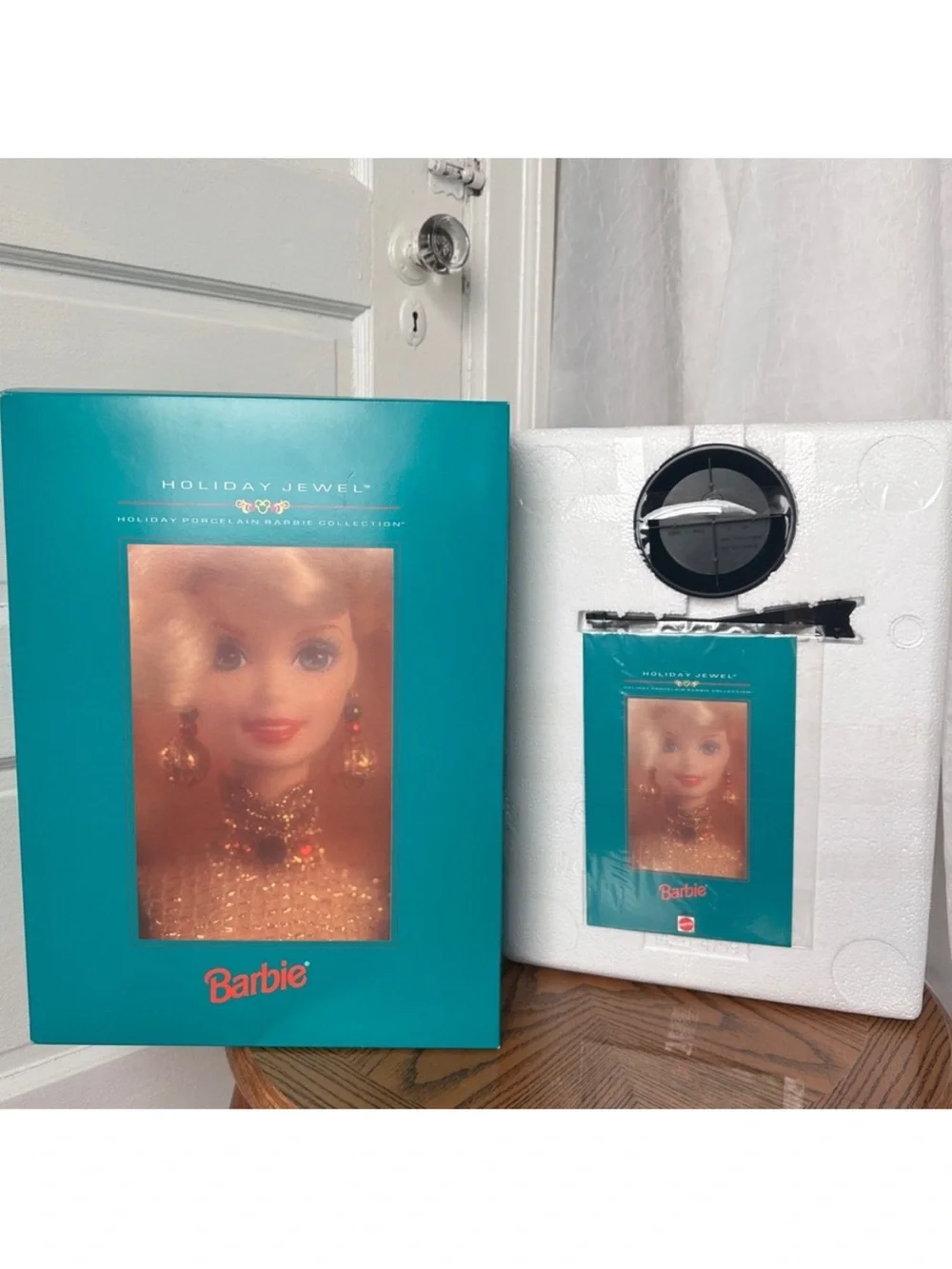 1995 Timeless Collection Mattel Teal/Turquoise Doll Packaging Back Panel